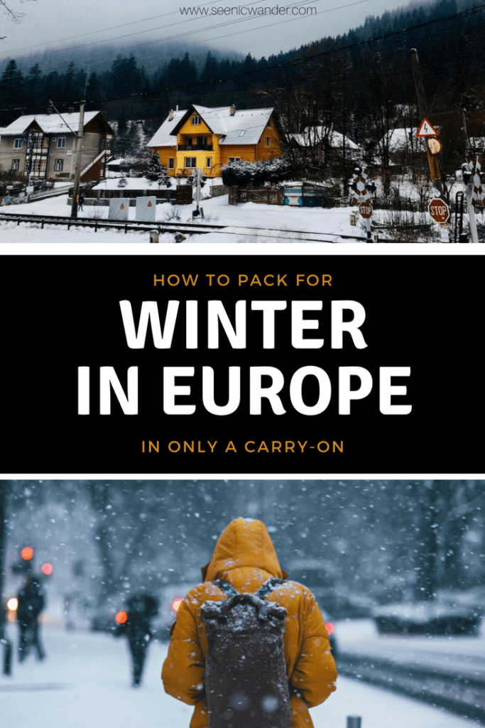 packing for winter in Europe in a carry-on