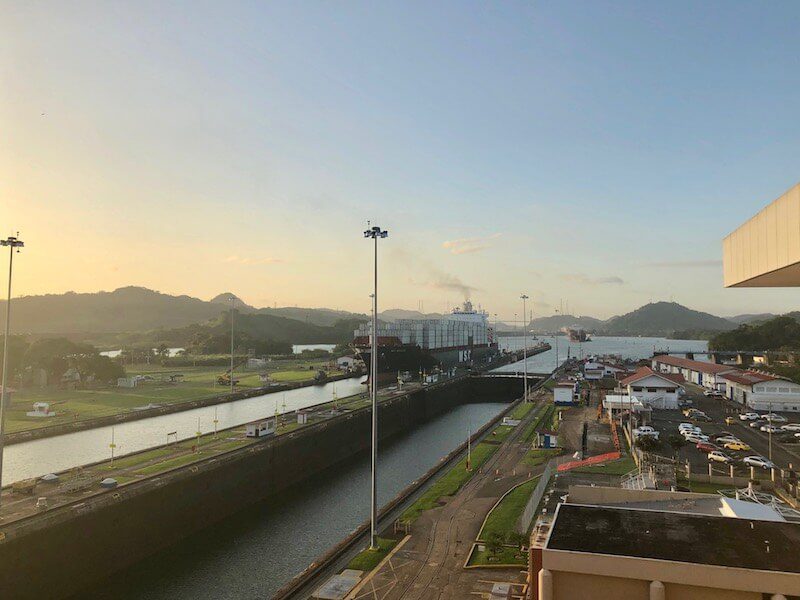 Visiting the panama canal Viewing the Panama Canal from the Miraflores Locks in Panama City