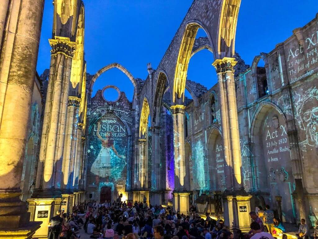 Inside of the church before Lisbon Under the Stars