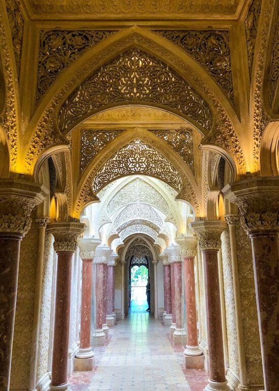 Inside Monserrate Palace in Sintra