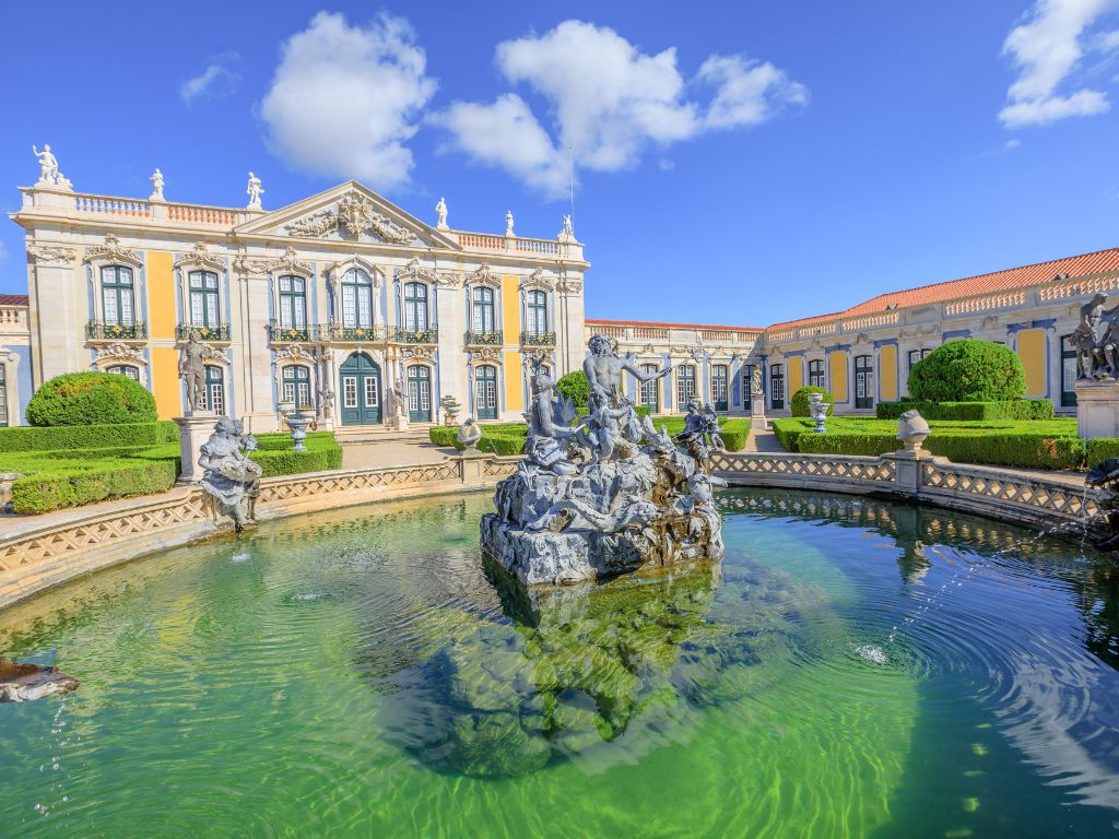 The gardens and exterior of the Palace of Queluz, one of the best things to do in Sintra