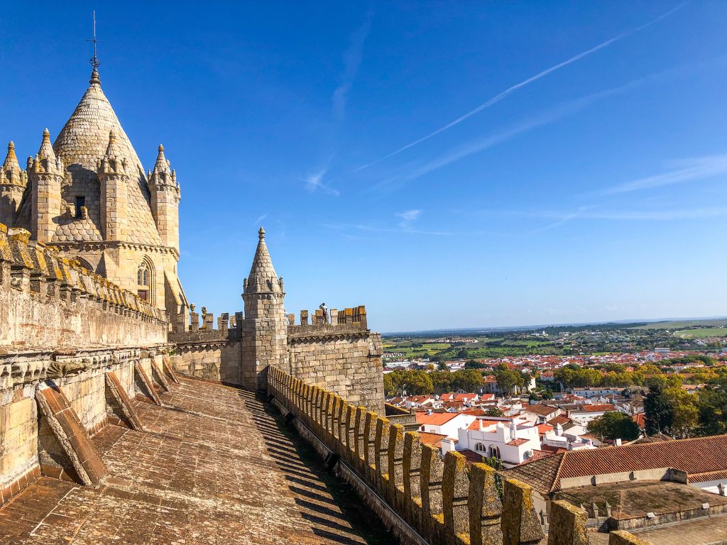 View from the Cathedral in Evora Rooftop